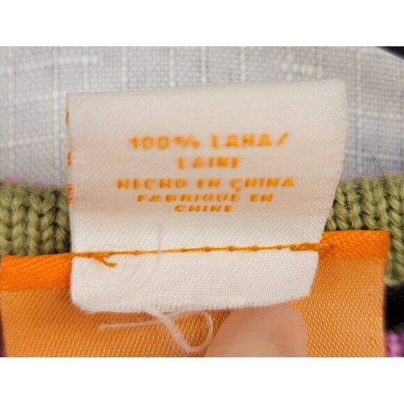 Hearts of Palm Womens Wool Cardigan Coat Detachable Scarf Fringe Trim Large - Picture 7 of 8